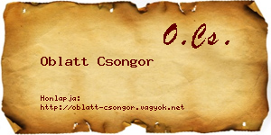 Oblatt Csongor névjegykártya